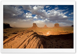 Sandstorm In Monument Valley Utah Ultra HD Wallpaper for 4K UHD Widescreen desktop, tablet & smartphone