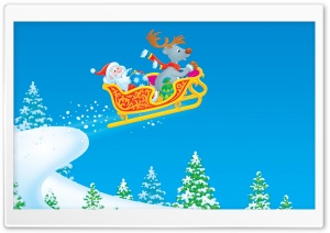 Santa Claus Cartoon Ultra HD Wallpaper for 4K UHD Widescreen desktop, tablet & smartphone
