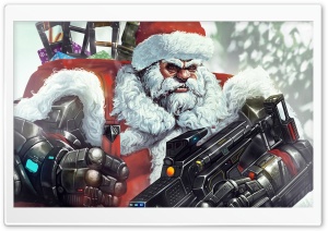 Santa Claus Illustration Ultra HD Wallpaper for 4K UHD Widescreen desktop, tablet & smartphone