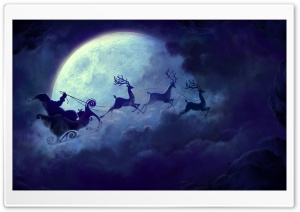 Santa In His Sleigh Ultra HD Wallpaper for 4K UHD Widescreen desktop, tablet & smartphone