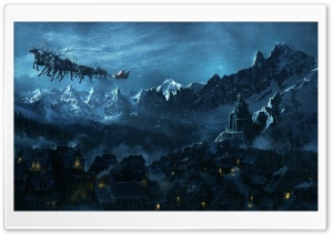 Santas reindeer Ultra HD Wallpaper for 4K UHD Widescreen desktop, tablet & smartphone