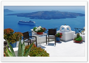 Santorini Scenery Ultra HD Wallpaper for 4K UHD Widescreen desktop, tablet & smartphone