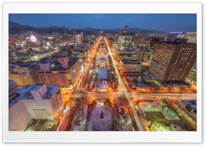 Sapporo At Night Ultra HD Wallpaper for 4K UHD Widescreen desktop, tablet & smartphone