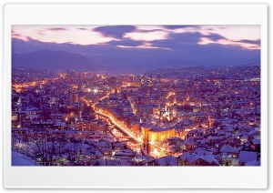 Sarajevo city 4K UHD Wallpaper for Widescreen and UltraWide Desktop, UltraHD TV, Smartphone, Tablet