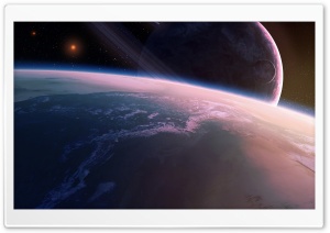 Satellite Between Planets Ultra HD Wallpaper for 4K UHD Widescreen desktop, tablet & smartphone