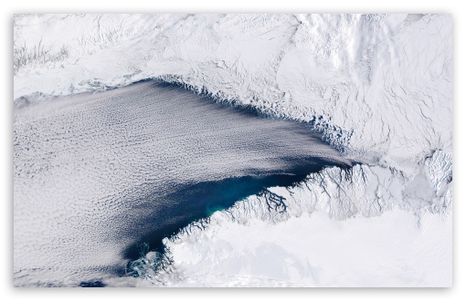 Satellite View of Cloud Streets in Davis Strait UltraHD Wallpaper for UHD 16:9 ; HD 16:9 ; UltraWide 21:9 24:10 ; Widescreen 16:10 5:3 ; Fullscreen 4:3 5:4 3:2 ; Tablet 1:1 ;