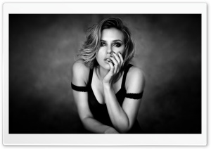 Scarlett Johansson Black And White Ultra HD Wallpaper for 4K UHD Widescreen desktop, tablet & smartphone
