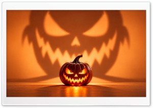 Scary Pumpkin 4K UHD Wallpaper for Widescreen and UltraWide Desktop, UltraHD TV, Smartphone, Tablet
