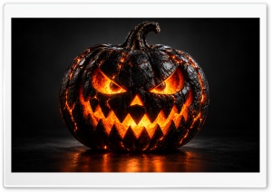 Scary Pumpkin 4K UHD Wallpaper for Widescreen and UltraWide Desktop, UltraHD TV, Smartphone, Tablet