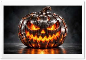 Scary Pumpkin 4K UHD Wallpaper for Widescreen and UltraWide Desktop, UltraHD TV, Smartphone, Tablet