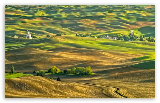 Scenic Palouse Hills from Steptoe Butte UltraHD Wallpaper for UHD 16:9 ; HD 16:9 ; UltraWide 21:9 24:10 32:9 32:10 ; Widescreen 16:10 ; Tablet 1:1 ; Mobile 9:16 9:19.5 9:20 9:21 9:22 ; Dual 16:10 16:9 ;