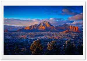 Scenic View, Winter in Sedona, Arizona 4K UHD Wallpaper for Widescreen and UltraWide Desktop, UltraHD TV, Smartphone, Tablet