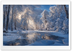 Scenic Winter Landscape 4K UHD Wallpaper for Widescreen and UltraWide Desktop, UltraHD TV, Smartphone, Tablet