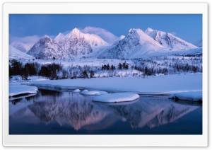 Scenic Winter Mountains 4K UHD Wallpaper for Widescreen and UltraWide Desktop, UltraHD TV, Smartphone, Tablet