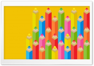 School Colored Pencils Ultra HD Wallpaper for 4K UHD Widescreen desktop, tablet & smartphone