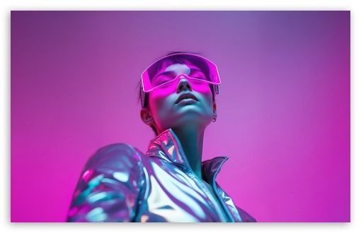 Sci fi, Silver Outfit, Sunglasses, Girl, Neon Magenta UltraHD Wallpaper for UHD 16:9 ; HD 16:9 ; UltraWide 21:9 24:10 ; Widescreen 16:10 5:3 ; Fullscreen 4:3 5:4 3:2 ; Tablet 1:1 ; Mobile 9:16 9:19.5 9:20 9:21 9:22 10:16 2:3 3:5 3:4 ;