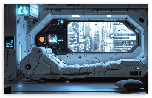 Sci-fi Sleeping Quarters UltraHD Wallpaper for UHD 16:9 ; HD 16:9 ; UltraWide 21:9 24:10 ; Widescreen 16:10 5:3 ; Fullscreen 4:3 5:4 3:2 ;