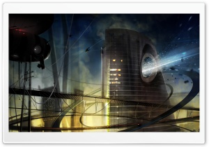 Science Fiction City Ultra HD Wallpaper for 4K UHD Widescreen desktop, tablet & smartphone