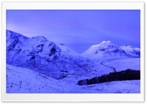 Scotland Mountains, Winter, Evening Ultra HD Wallpaper for 4K UHD Widescreen desktop, tablet & smartphone