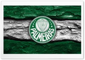 SE Palmeiras Wooden Logo 4K UHD Wallpaper for Widescreen and UltraWide Desktop, UltraHD TV, Smartphone, Tablet