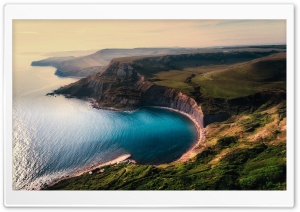 Sea Bay, Coast, Cliffs, Plateau, Panorama, View From Above Ultra HD Wallpaper for 4K UHD Widescreen desktop, tablet & smartphone