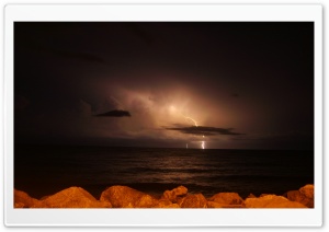 Sea Lightning Ultra HD Wallpaper for 4K UHD Widescreen desktop, tablet & smartphone