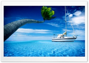Sea, Ocean, Steamer, Island Ultra HD Wallpaper for 4K UHD Widescreen desktop, tablet & smartphone
