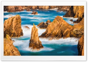 Sea Stack Coast Isle of Lewis 4K UHD Wallpaper for Widescreen and UltraWide Desktop, UltraHD TV, Smartphone, Tablet