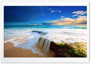 Sea Wave Waterfall Ultra HD Wallpaper for 4K UHD Widescreen desktop, tablet & smartphone