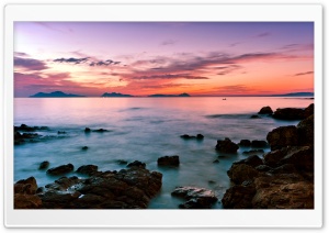 Seascape Sunset Ultra HD Wallpaper for 4K UHD Widescreen desktop, tablet & smartphone