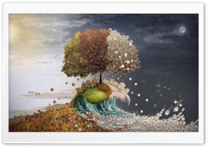 Seasons Surreal Art Ultra HD Wallpaper for 4K UHD Widescreen desktop, tablet & smartphone