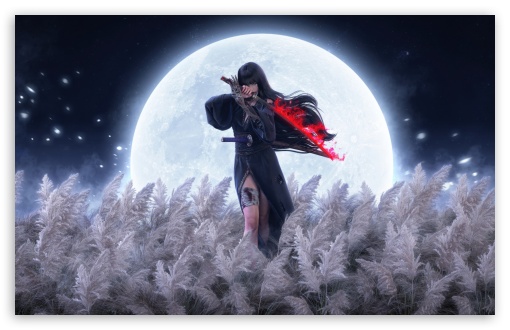 Sekiro Female Samurai Against a Supermoon UltraHD Wallpaper for UHD 16:9 ; HD 16:9 ; UltraWide 21:9 24:10 32:9 32:10 ; Widescreen 16:10 5:3 ; Fullscreen 4:3 5:4 3:2 ; Tablet 1:1 ; Mobile 9:16 9:19.5 9:20 10:16 2:3 3:5 3:4 ; Dual 16:10 5:3 16:9 4:3 5:4 3:2 ;