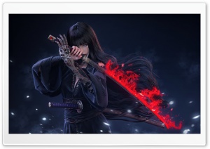 Sekiro Samurai Girl 4K UHD Wallpaper for Widescreen and UltraWide Desktop, UltraHD TV, Smartphone, Tablet