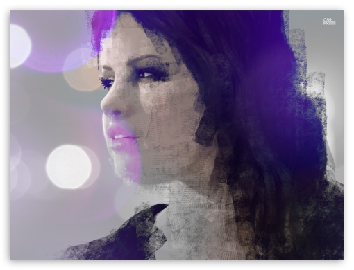 Selena Digital Painting - CS9 FX Design UltraHD Wallpaper for Fullscreen 4:3 ;