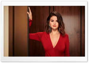 Selena Gomez Red Dress Photoshoot 4K UHD Wallpaper for Widescreen and UltraWide Desktop, UltraHD TV, Smartphone, Tablet