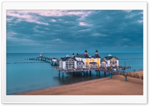 Sellin Pier, Baltic Sea, island of Rugen, Germany Ultra HD Wallpaper for 4K UHD Widescreen desktop, tablet & smartphone