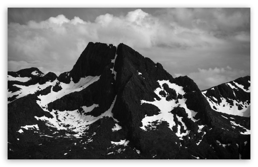 Senja Arctic Circle Mountain Peak Black and White UltraHD Wallpaper for UHD 16:9 ; HD 16:9 ; UltraWide 21:9 24:10 32:9 32:10 ; Widescreen 16:10 ; Fullscreen 3:2 ; Tablet 1:1 ; Mobile 9:16 9:19.5 9:20 9:21 9:22 ; Dual 16:10 16:9 ;