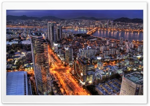 Seoul At Night, South Korea Ultra HD Wallpaper for 4K UHD Widescreen desktop, tablet & smartphone