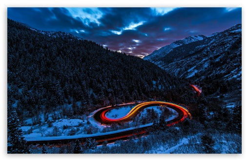 Serpentine Road, Car Light Trails, Car Light Trails, Evening UltraHD Wallpaper for UHD 16:9 ; HD 16:9 ; UltraWide 21:9 24:10 32:9 32:10 ; Widescreen 16:10 5:3 ; Fullscreen 4:3 5:4 3:2 ; Tablet 1:1 ; Mobile 9:19.5 9:20 9:21 9:22 10:16 2:3 3:5 3:4 ; Dual 16:10 5:3 16:9 4:3 5:4 3:2 ;