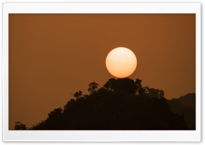 Setting Sun, Tam Coc, Ninh Binh, Vietnam 4K UHD Wallpaper for Widescreen and UltraWide Desktop, UltraHD TV, Smartphone, Tablet