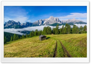 Sexten Dolomites Hiking Trail Landscape 4K UHD Wallpaper for Widescreen and UltraWide Desktop, UltraHD TV, Smartphone, Tablet