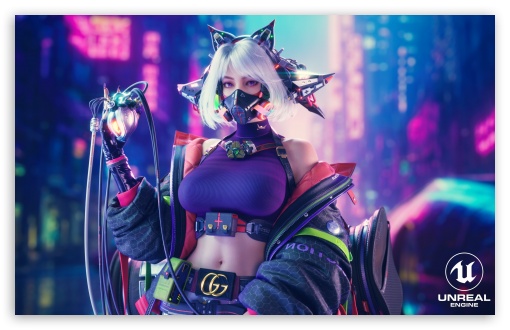 SF Blonde Girl, Unreal Engine 3D Graphics UltraHD Wallpaper for UHD 16:9 ; HD 16:9 ; Widescreen 16:10 5:3 ;