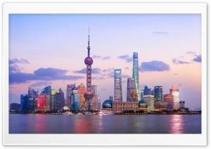 Shanghai Megacity, China, Asia 4K UHD Wallpaper for Widescreen and UltraWide Desktop, UltraHD TV, Smartphone, Tablet