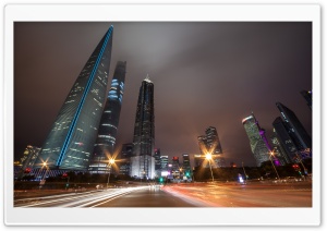 Shanghai Night Traffic Ultra HD Wallpaper for 4K UHD Widescreen desktop, tablet & smartphone