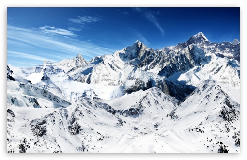 Sharp Mountain Peaks Ultra HD Desktop Background Wallpaper for 4K UHD ...