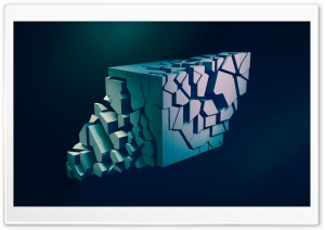 Shattered Abstract 3D Cube Ultra HD Wallpaper for 4K UHD Widescreen desktop, tablet & smartphone