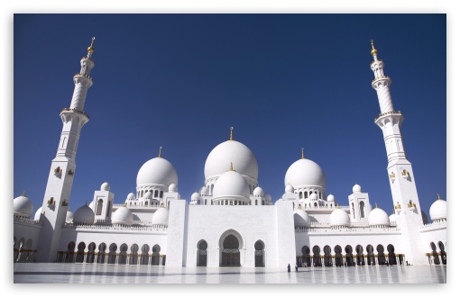 Sheikh Zayed Grand Mosque, Abu Dhabi, United Arab Emirates Ultra HD Desktop Background  Wallpaper for 4K UHD TV : Tablet : Smartphone