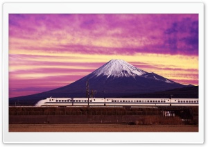 Shinkansen Bullet Train and Mount Fuji Japan Ultra HD Wallpaper for 4K UHD Widescreen desktop, tablet & smartphone
