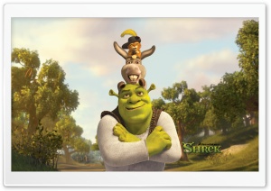Shrek, Puss And Donkey Ultra HD Wallpaper for 4K UHD Widescreen desktop, tablet & smartphone