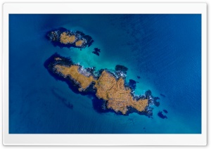 Siaram Mor Valtos Outer Hebrides Aerial Seascape 4K UHD Wallpaper for Widescreen and UltraWide Desktop, UltraHD TV, Smartphone, Tablet